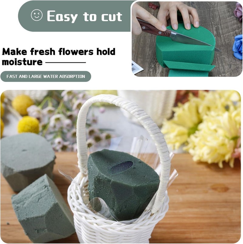 SupKing Large Round Floral Foams 6", 8 Pcs Sponge Foam Blocks Green Wet Dry Flower Foams Plant Foam for Florist Craft Artificial Flower Arrangements - Image 3